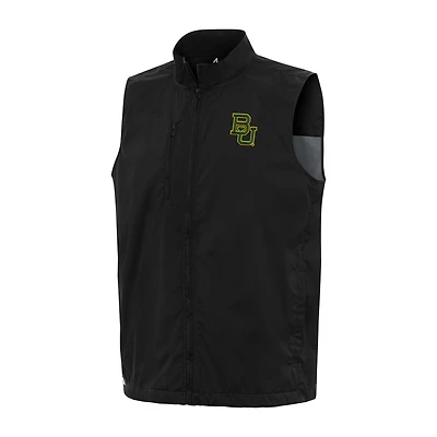 Men's Antigua  Black Baylor Bears Brisk Full-Zip Vest