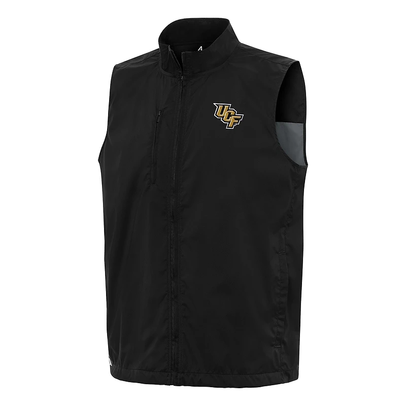 Men's Antigua  Black UCF Knights Brisk Full-Zip Vest