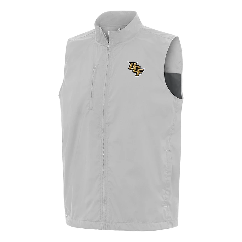 Men's Antigua  Gray UCF Knights Brisk Full-Zip Vest