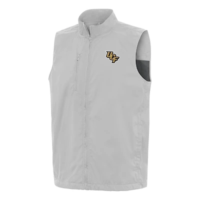 Men's Antigua  Gray UCF Knights Brisk Full-Zip Vest