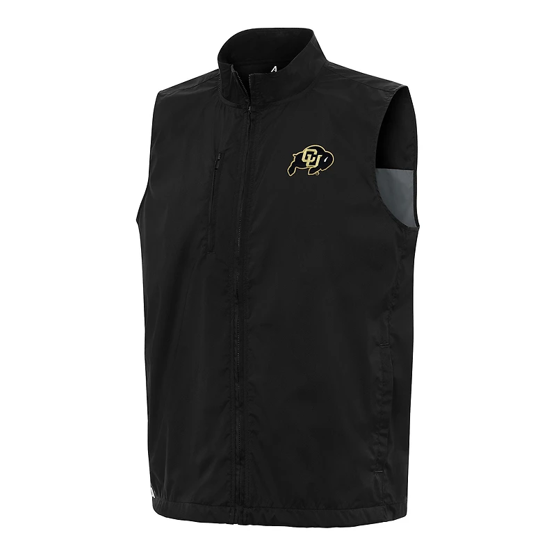 Men's Antigua  Black Colorado Buffaloes Brisk Full-Zip Vest