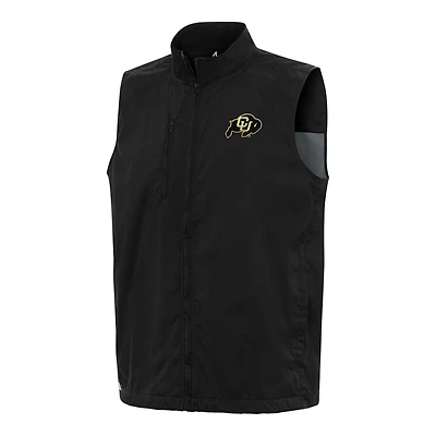 Men's Antigua  Black Colorado Buffaloes Brisk Full-Zip Vest