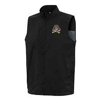 Men's Antigua  Black ECU Pirates Brisk Full-Zip Vest
