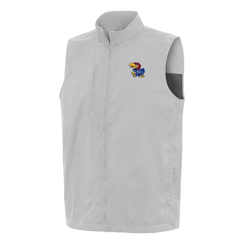 Men's Antigua Kansas Jayhawks Brisk Full-Zip Vest