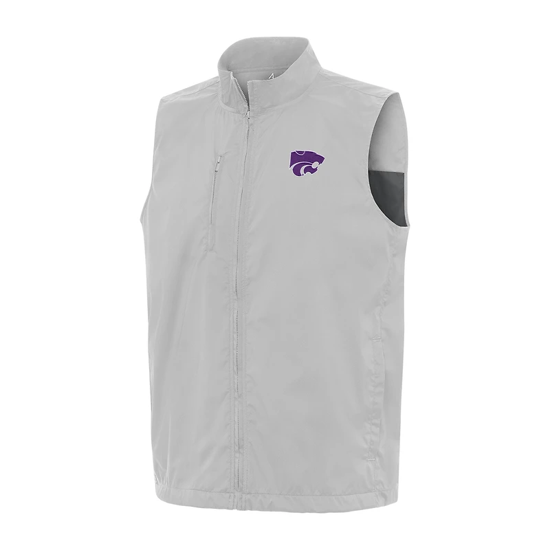 Men's Antigua Kansas State Wildcats Brisk Full-Zip Vest