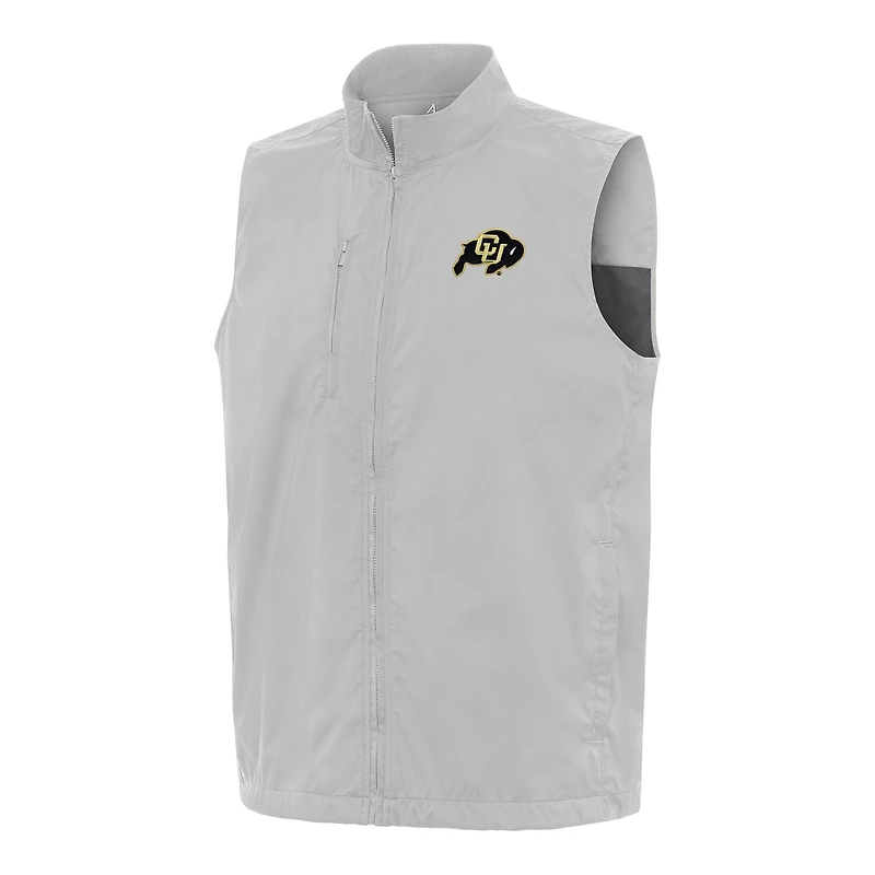 Men's Antigua  Gray Colorado Buffaloes Brisk Full-Zip Vest