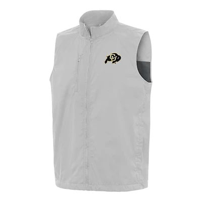Men's Antigua  Gray Colorado Buffaloes Brisk Full-Zip Vest