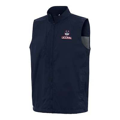 Men's Antigua  Navy UConn Huskies Brisk Full-Zip Vest