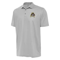 Men's Antigua Gray/White ECU Pirates Rings Polo