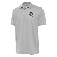 Men's Antigua Gray/White ECU Pirates Rings Polo