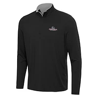 Men's Antigua Black/Gray Gonzaga Bulldogs Content Quarter-Zip Pullover Top