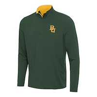 Men's Antigua Green/Gold Baylor Bears Content Quarter-Zip Pullover Top