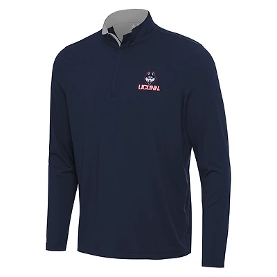 Men's Antigua Navy/ UConn Huskies Content Quarter-Zip Pullover Top