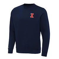 Men's Antigua Navy Illinois Fighting Illini Big & Tall Victory Crew Neck Pullover Sweatshirt