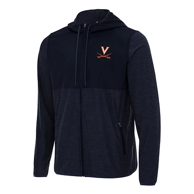 Men's Antigua Navy Virginia Cavaliers Sway Full-Zip Hoodie Jacket
