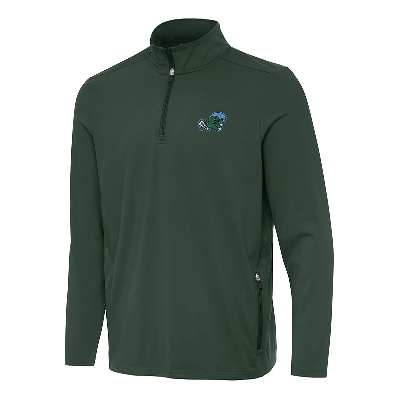 Men's Antigua  Hunter Green Tulane Green Wave Perilous Quarter-Zip Sweatshirt