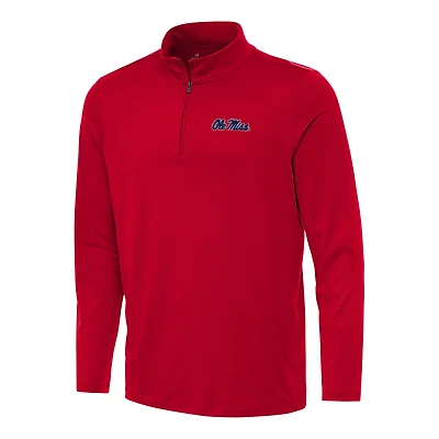 Men's Antigua Red Ole Miss Rebels Reprocess Quarter-Zip Top
