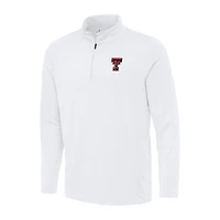 Men's Antigua White Texas Tech Red Raiders Reprocess Quarter-Zip Top