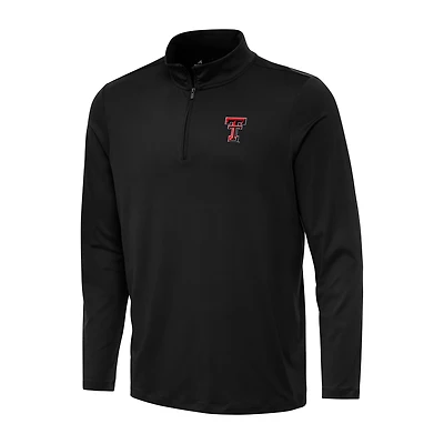 Men's Antigua Black Texas Tech Red Raiders Reprocess Quarter-Zip Top