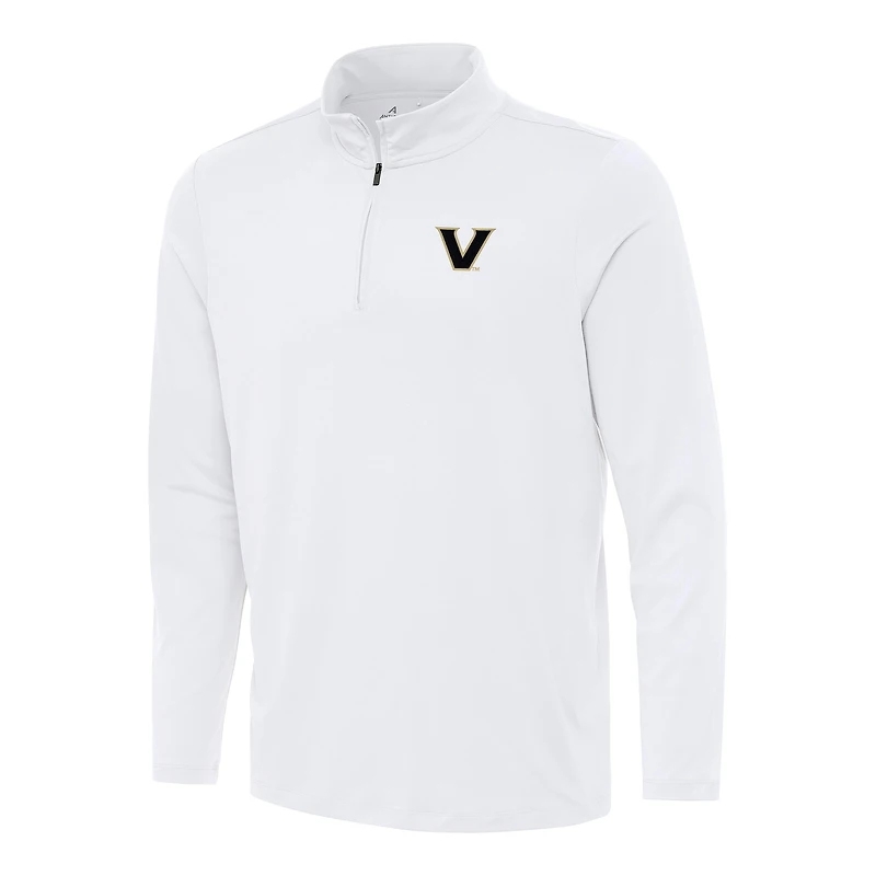 Men's Antigua White Vanderbilt Commodores Reprocess Quarter-Zip Top