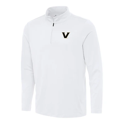 Men's Antigua White Vanderbilt Commodores Reprocess Quarter-Zip Top