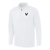 Men's Antigua White Vanderbilt Commodores Reprocess Quarter-Zip Top