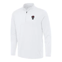 Men's Antigua White NC State Wolfpack Reprocess Quarter-Zip Top