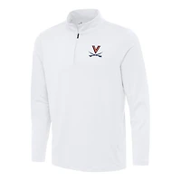 Men's Antigua White Virginia Cavaliers Reprocess Quarter-Zip Top
