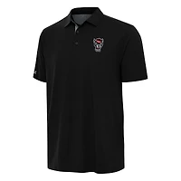 Men's Antigua Black/Gray NC State Wolfpack Era Polo