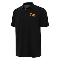 Men's Antigua Black/Gray Pitt Panthers Era Polo