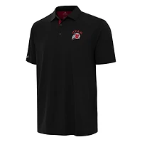 Men's Antigua Black/Red Utah Utes Era Polo