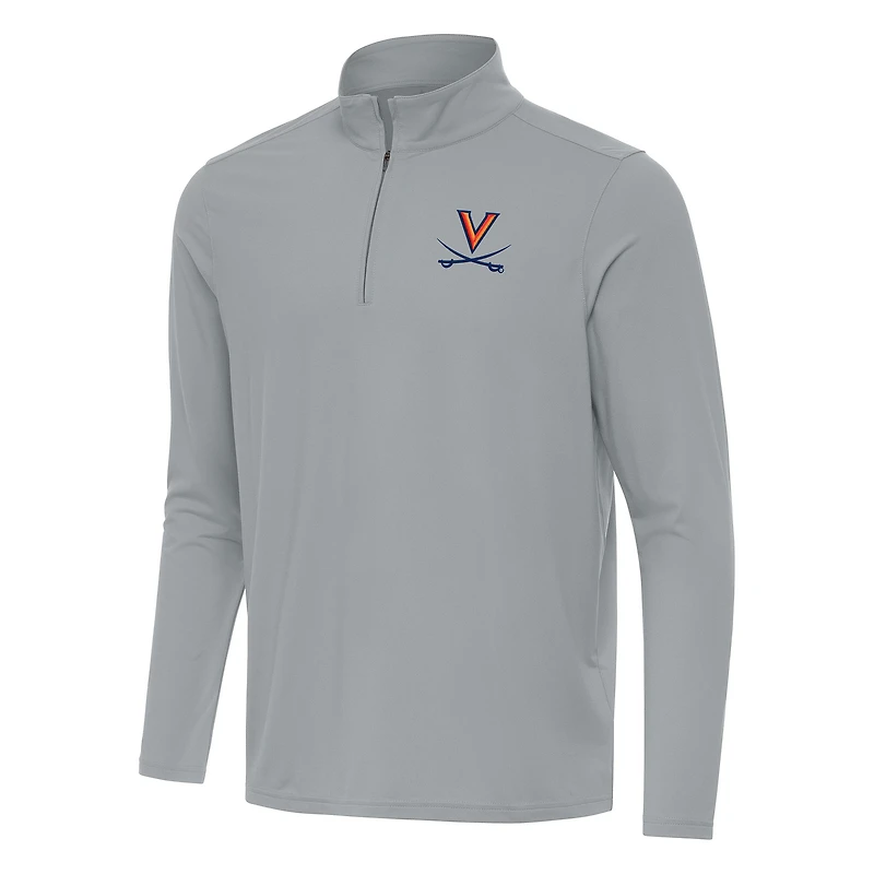Men's Antigua Gray Virginia Cavaliers Intent Quarter-Zip Top