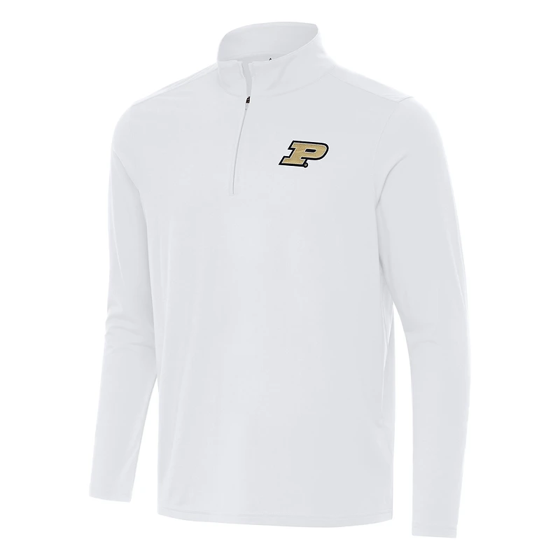 Men's Antigua White Purdue Boilermakers Intent Quarter-Zip Top