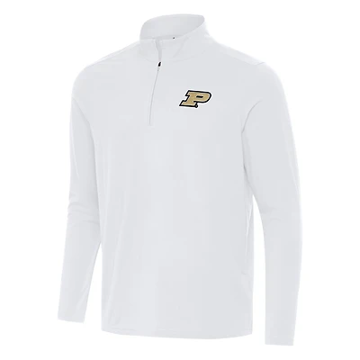Men's Antigua White Purdue Boilermakers Intent Quarter-Zip Top