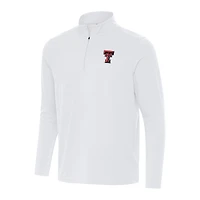Men's Antigua White Texas Tech Red Raiders Intent Quarter-Zip Top