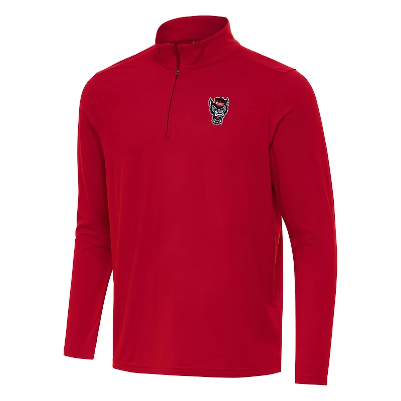 Men's Antigua Red NC State Wolfpack Intent Quarter-Zip Top