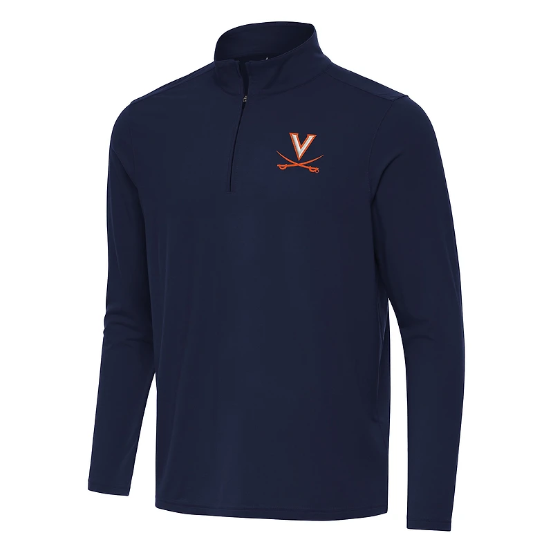 Men's Antigua Navy Virginia Cavaliers Intent Quarter-Zip Top