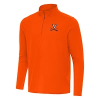 Men's Antigua Orange Virginia Cavaliers Intent Quarter-Zip Top