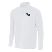 Men's Antigua White Pitt Panthers Intent Quarter-Zip Top