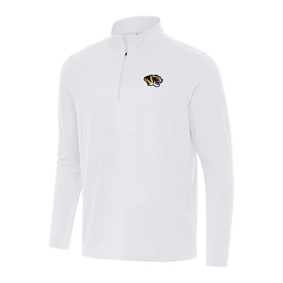 Men's Antigua White Missouri Tigers Intent Quarter-Zip Top