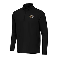 Men's Antigua Black Missouri Tigers Intent Quarter-Zip Top