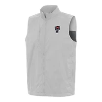 Men's Antigua  Gray NC State Wolfpack Brisk Full-Zip Vest