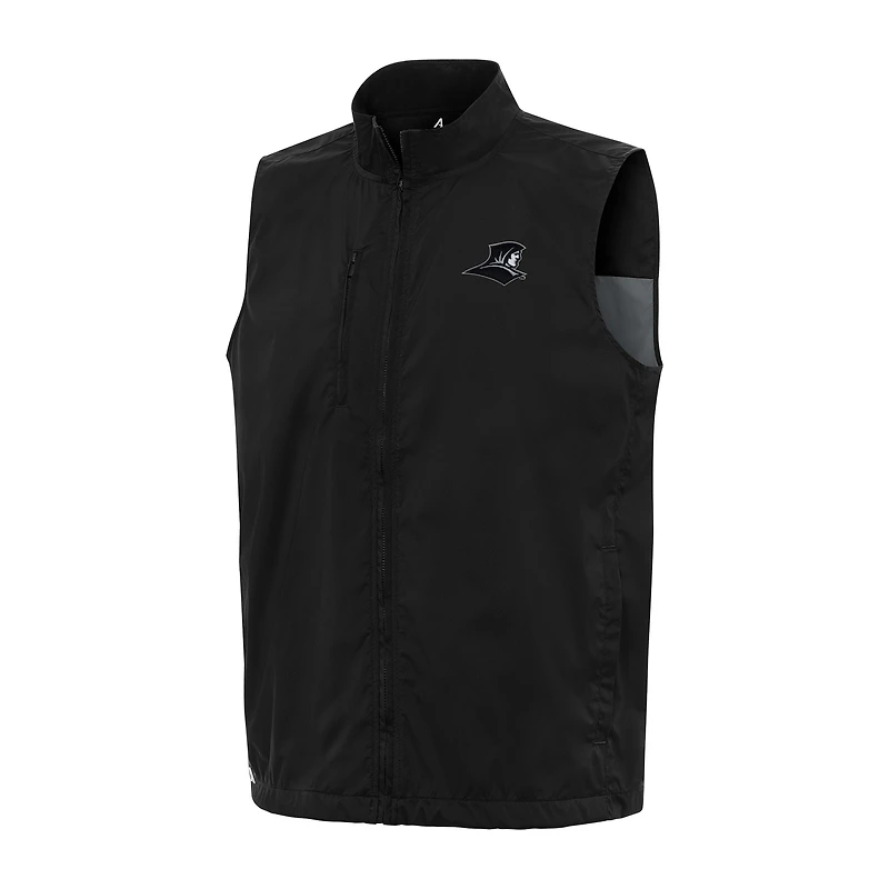 Men's Antigua  Black Providence Friars Brisk Full-Zip Vest