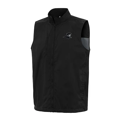 Men's Antigua  Black Providence Friars Brisk Full-Zip Vest