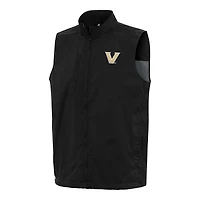 Men's Antigua  Black Vanderbilt Commodores Brisk Full-Zip Vest
