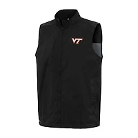 Men's Antigua  Black Virginia Tech Hokies Brisk Full-Zip Vest