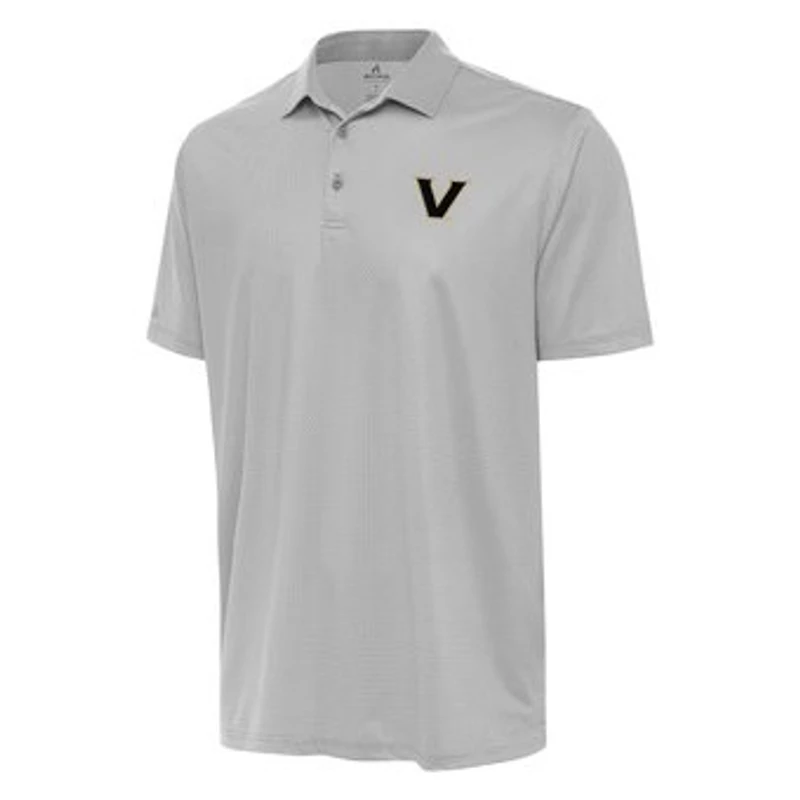 Men's Antigua Gray/White Vanderbilt Commodores Rings Polo