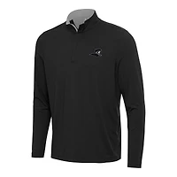 Men's Antigua Black/Gray Providence Friars Content Quarter-Zip Pullover Top