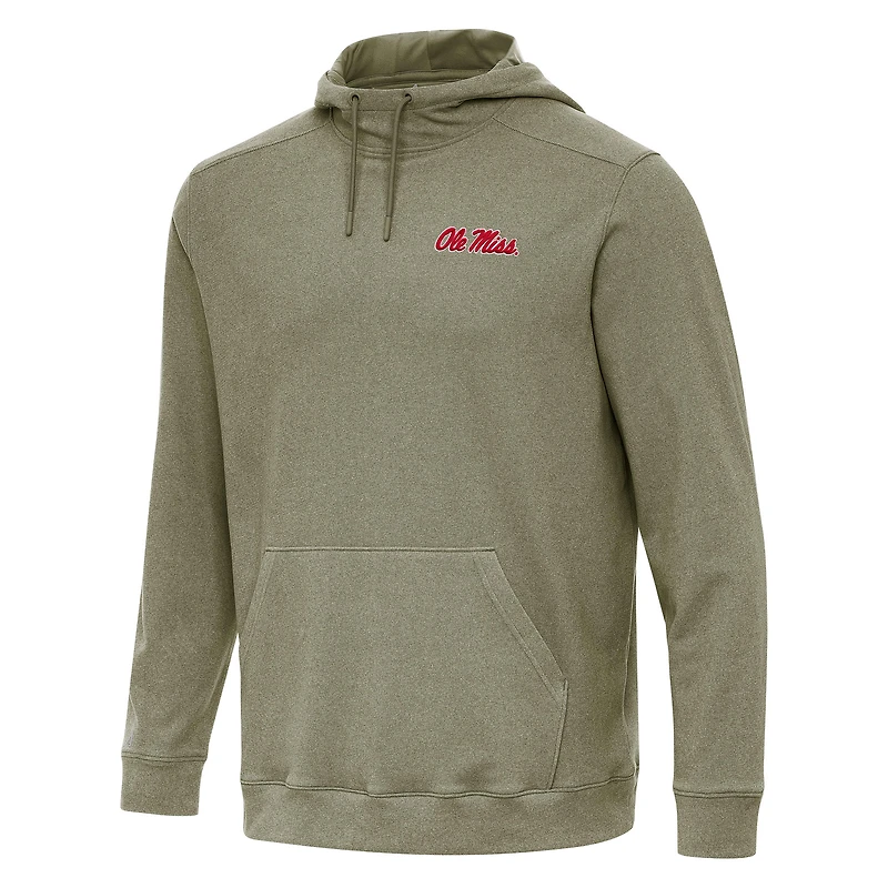 Men's Antigua Olive Ole Miss Rebels Cloud Pullover Hoodie