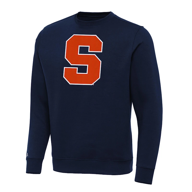 Men's Antigua Navy Syracuse Orange Big & Tall Victory Crew Neck Pullover Sweatshirt
